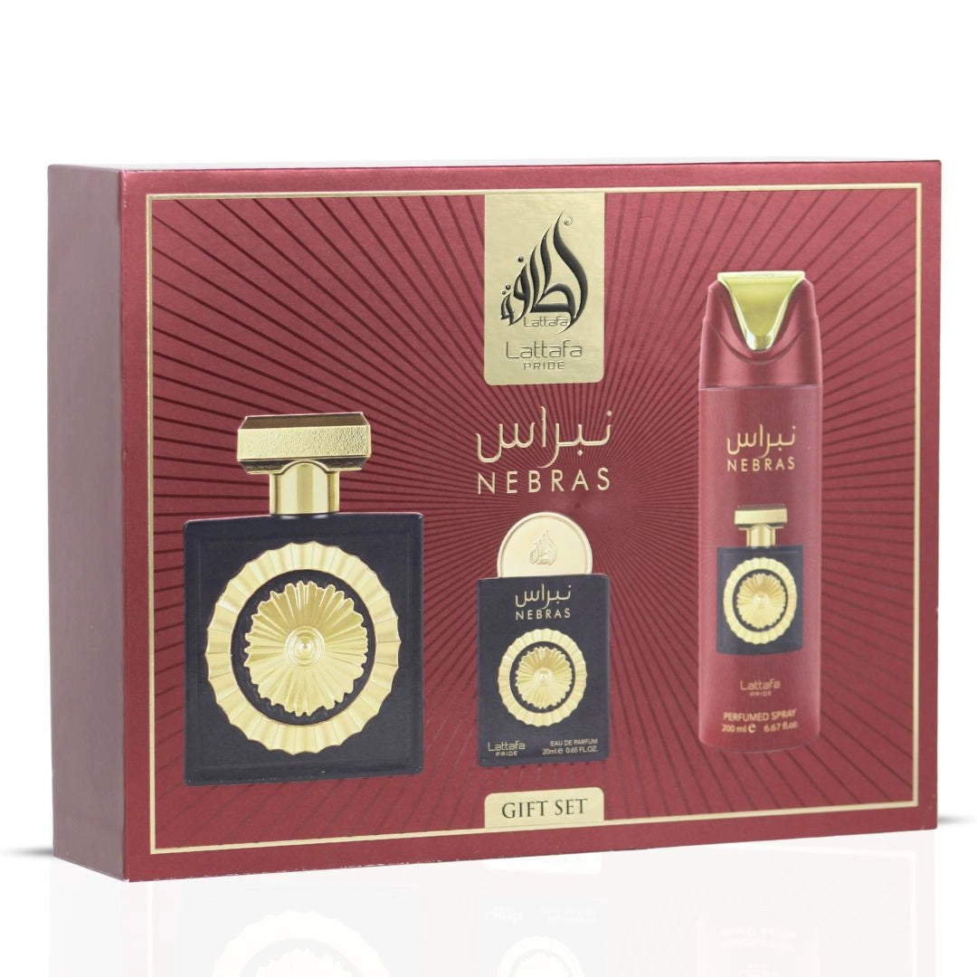 Nebras 3-Piece Perfume Gift Set By Lattafa Pride (Gift Set)