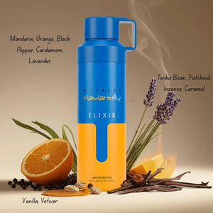 Odyssey Mandarin Sky Elixir Deodorant Spray 200ml (6.8 oz) by Armaf (UNITS X 12)