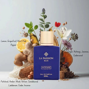 (OPEN BOX) La Passion Blue Eau de Parfum Spray 20ml (0.6 oz) by Intense Elite 20 ML
