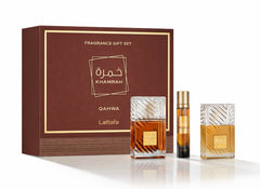 Set de regalo unisex de 3 piezas de perfume EDP Khamrah Qahwa 6290362349624