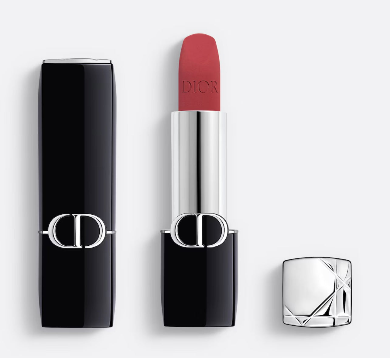 888 strong red Rouge Dior Couture Color - Hydrating & Long-lasting lipstick - Velvet, Satin & New Veil Finishes