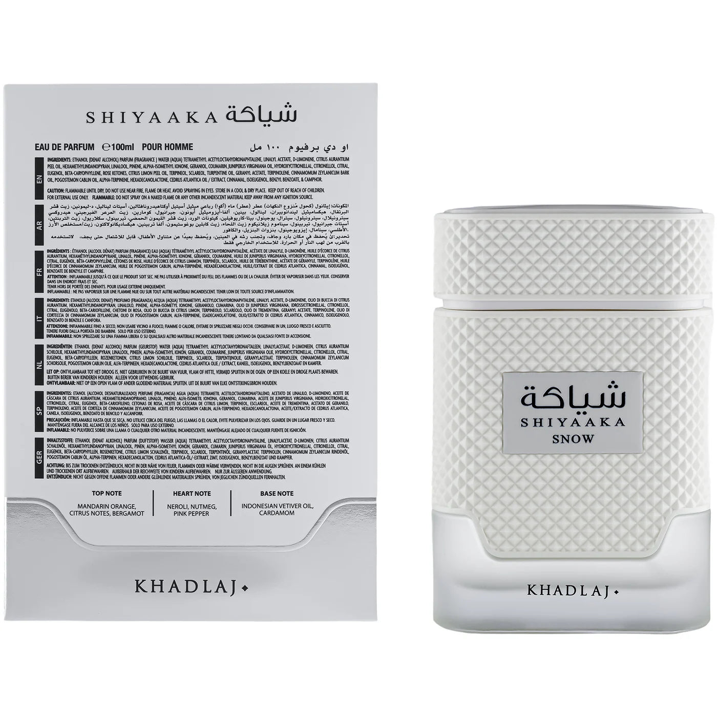 KHADLAJ KHADLAJ SHIYAAKA SNOW EAU DE PARFUM FOR MEN