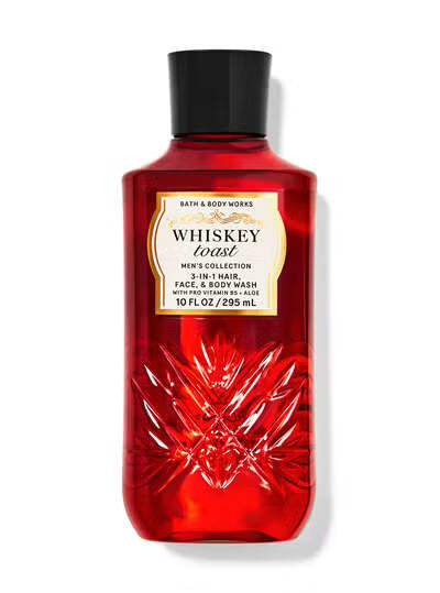 Bath & Body Works Men's  Whiskey Toast 3-in-1 Hair, Face & Body Wash 10 fl oz / 295 mL