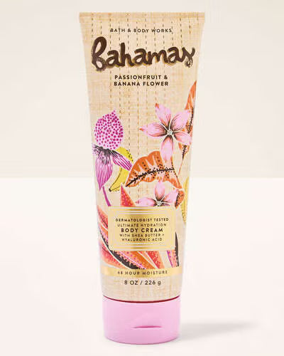 Bath & Body Works Bahamas Passionfruit & Banana Flower Maximum Hydration Body Cream 8 oz / 226 g