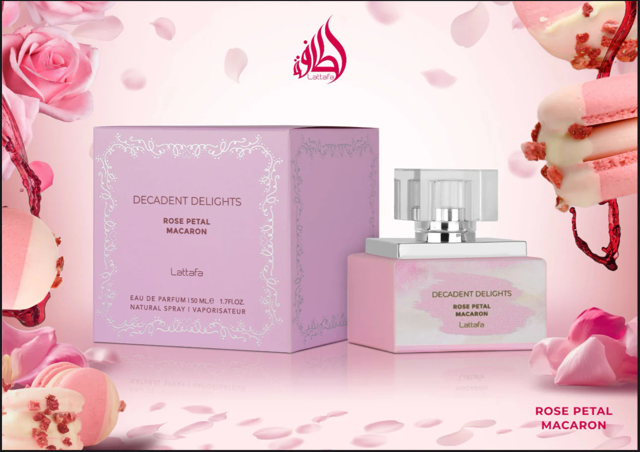 DELIGHTS ROSE PETAL MACARON WOMEN EDP - 50ML 1.7OZ BY LATTAFA
