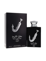 (DAMAGED NAYLO)LATTAFA ISHQ AL SHUYUKH SILVER EAU DE PARFUM 3.4FL.OZ FOR MEN
