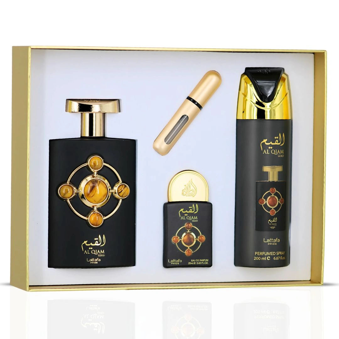 Al Qiam Gold 3-Piece Perfume Gift Set By Lattafa Pride (Gift Set)
