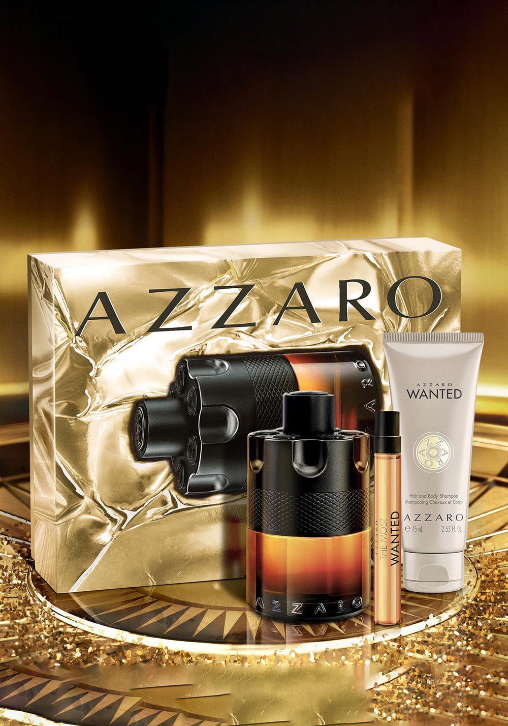 Set The Most Wanted 3 Pcs (3.38 oz +Deo + Mini ) Parfum For Men