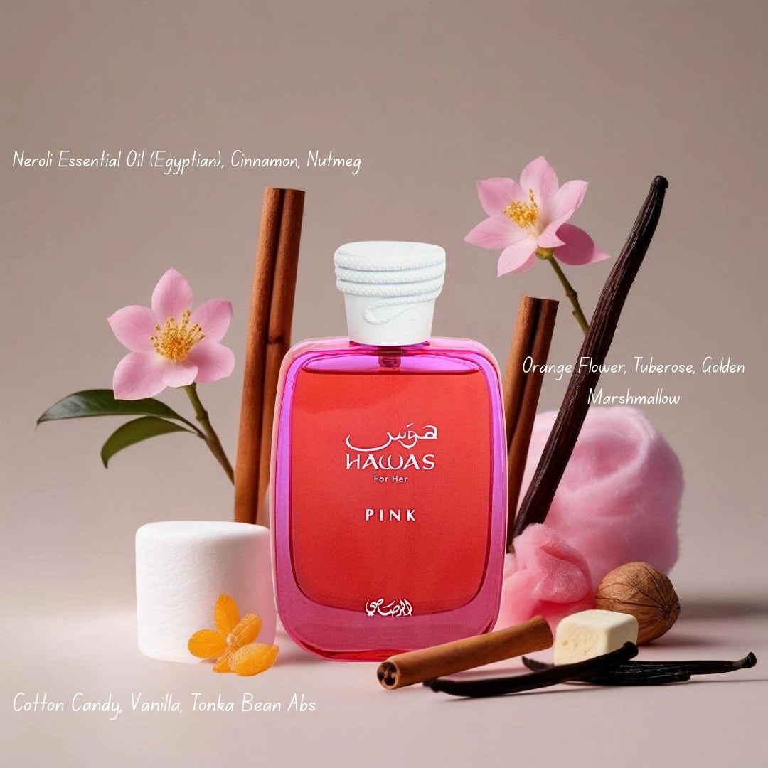 Hawas Pink For Her Eau De Parfum Spray 100ml (3.4 Oz) By Rasasi
