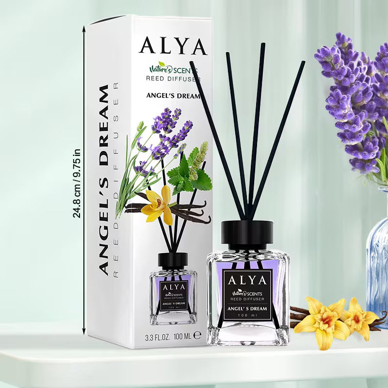 ALYA Nature's Scents Reed Diffuser ANGEL'S DREAM Fragrance 100ml 3.3 fl oz