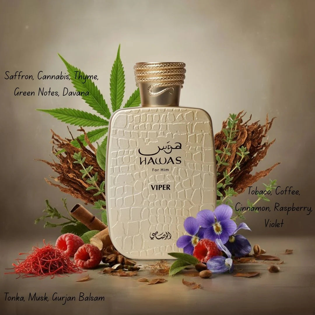 Hawas Viper Eau De Parfum Spray 100ml (3.4 Oz) By Rasasi