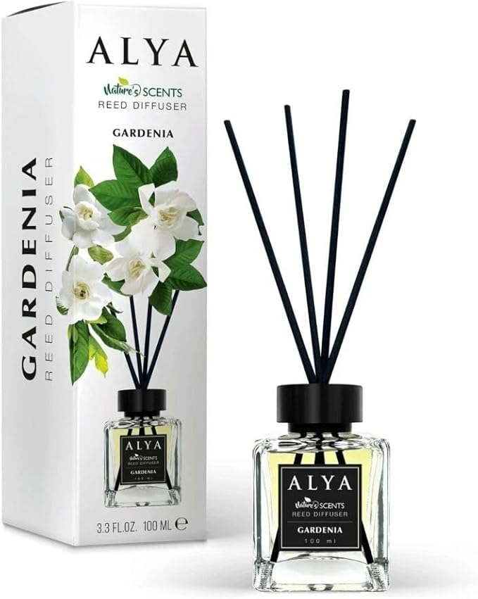 ALYA Nature's Scents Reed Diffuser GARDENIA Lasting Fragrance 3.3oz