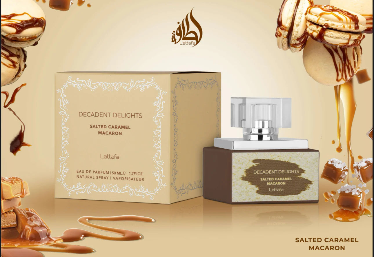 DECADENT DELIGHTS SALTED CARAMEL MACARON WOMEN EDP - 50ML 1.7OZ BY LATTAFA