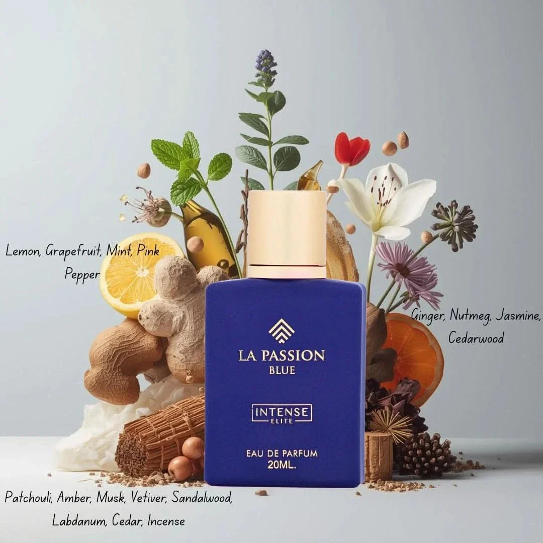 (OPEN BOX) La Passion Blue Eau de Parfum Spray 20ml (0.6 oz) by Intense Elite 20 ML