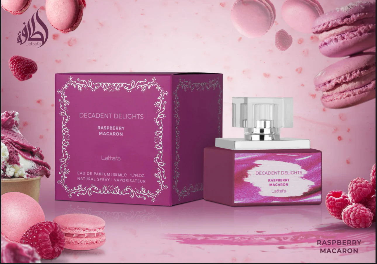 DECADENT DELIGHTS RASPBERRY MACARON WOMEN EDP - 50ML 1.7OZ BY LATTAFA