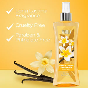 Body Fantasies Vanilla Body Spray 8.0 oz
