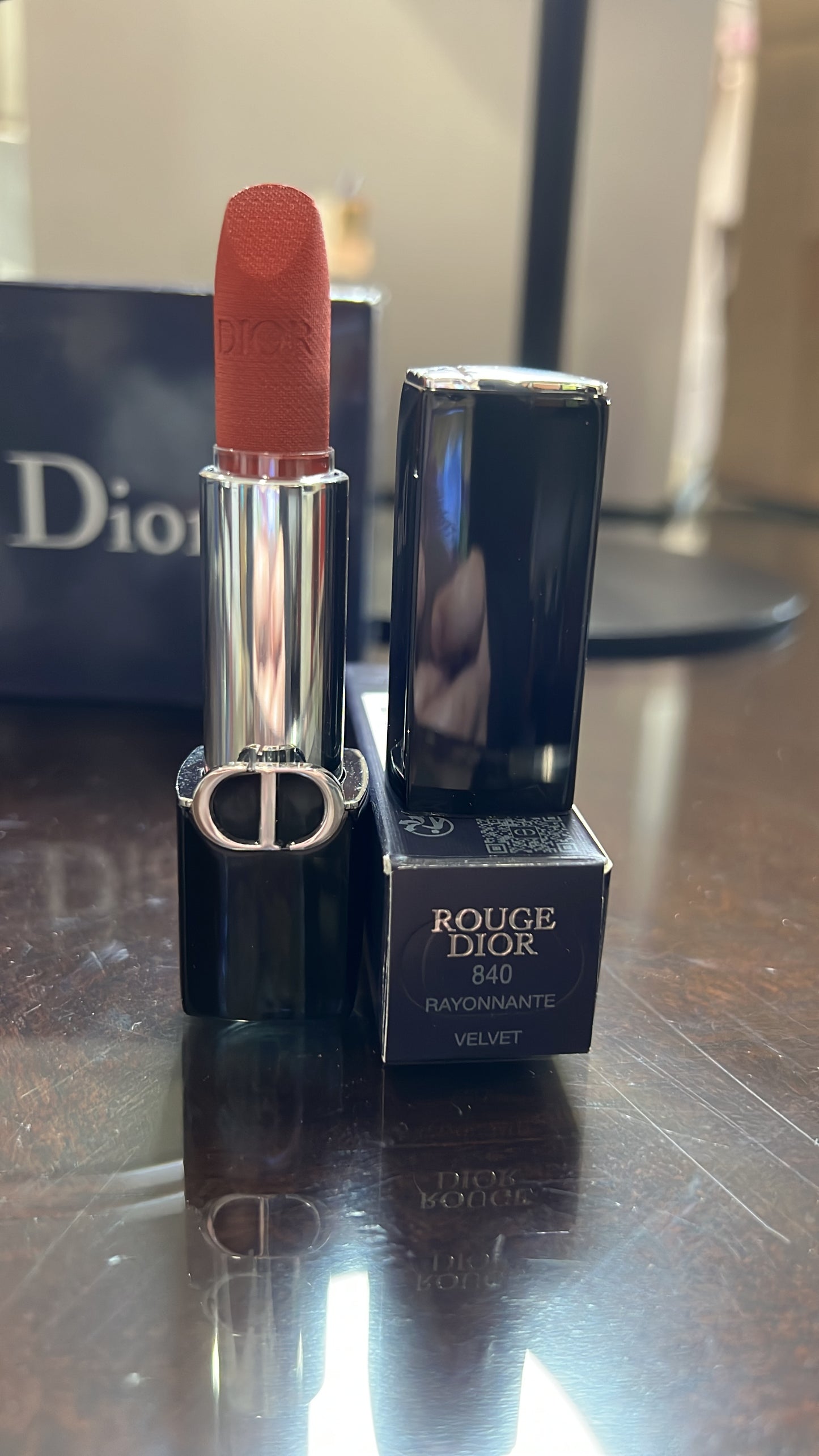 840 rayonnatte Rouge Dior Couture Color - Hydrating & Long-lasting lipstick - Velvet, Satin & New Veil Finishes