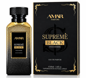 Supreme Black Pour Homme Eau de Parfum 3.4 oz Amar Beauty Parfums