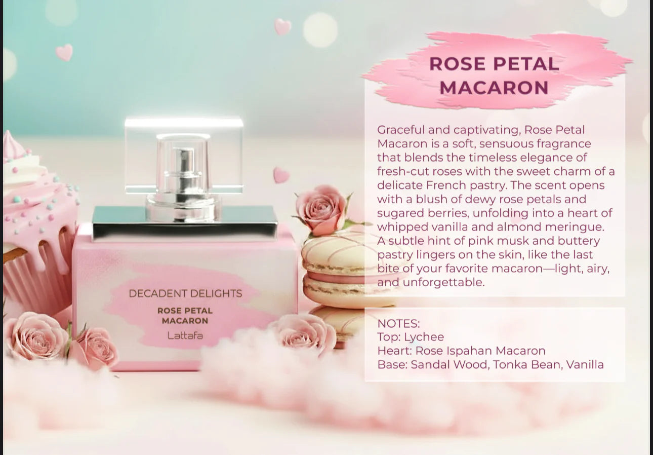 DELIGHTS ROSE PETAL MACARON WOMEN EDP - 50ML 1.7OZ BY LATTAFA