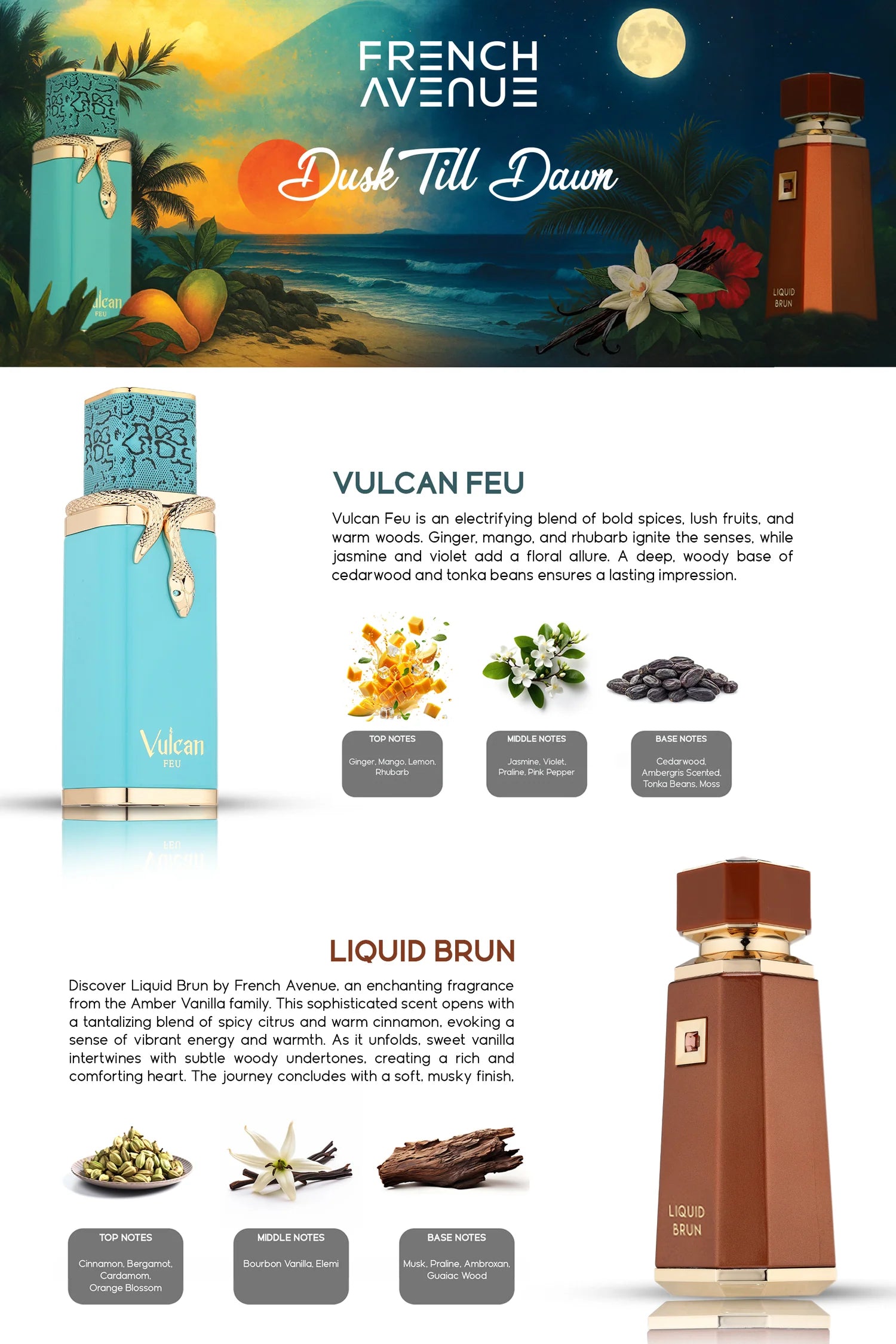 Dusk Till Dawn Set by French Avenue  2X100ml EDP Spray