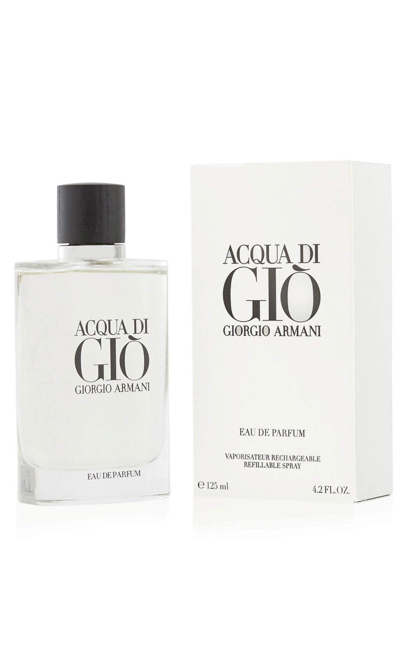 GIORGIO ARMANI
Spray recargable Acqua Di Gio EDP para hombre, fragancias de 4,2 oz 3614273662420