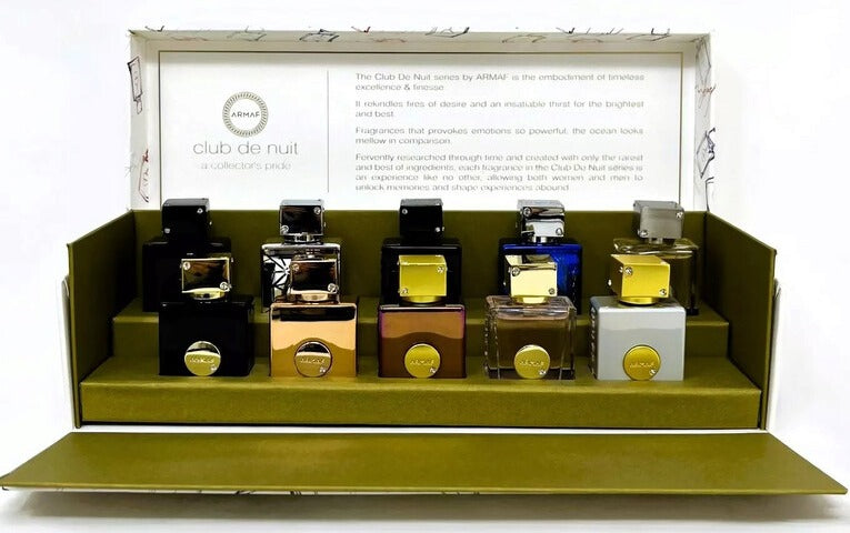 Armaf Club De Nuit Parfum MINI 10 pieces 0.17 oz each - Club De Nuit Intense Man, Sillage, Urban Man Elixir, Iconic, Club De Nuit Women, Milestone, Untold, Imperiale, for men and women