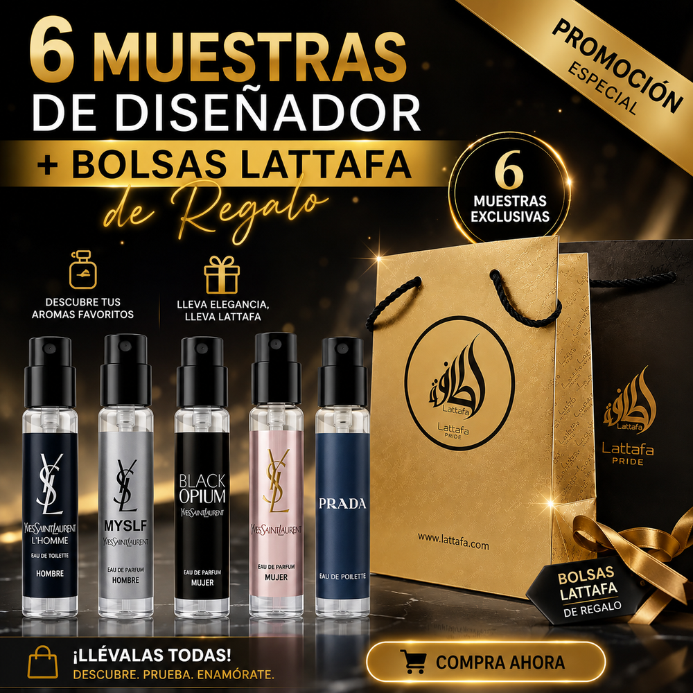 MIX PACK DESIGNER SAMPLE  + BAG LATTAFA