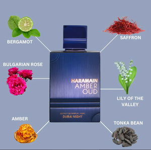 Extracto De Perfume En Aerosol Amber Oud Dubai Night De Al Haramain, 100 Ml (3,4 Oz)