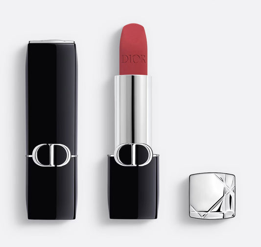 100 Dude look Rouge Dior Couture Color - Hydrating & Long-lasting lipstick -100 Velvet, Satin & New Veil Finishes