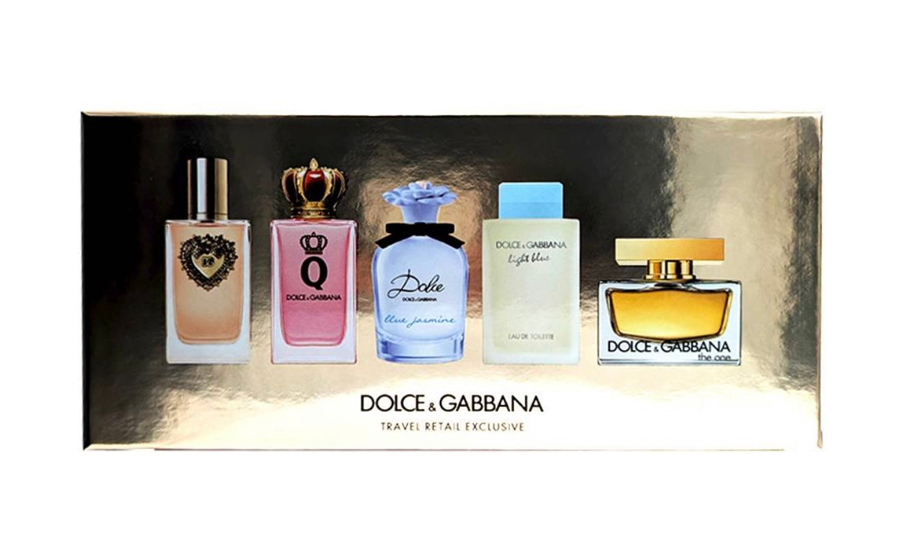 Dolce & Gabbana For Women Eau de Parfum (Devotion + Q + Blue Jasmine + The One) + Eau De Toilette (Azul Claro) 4X5ml