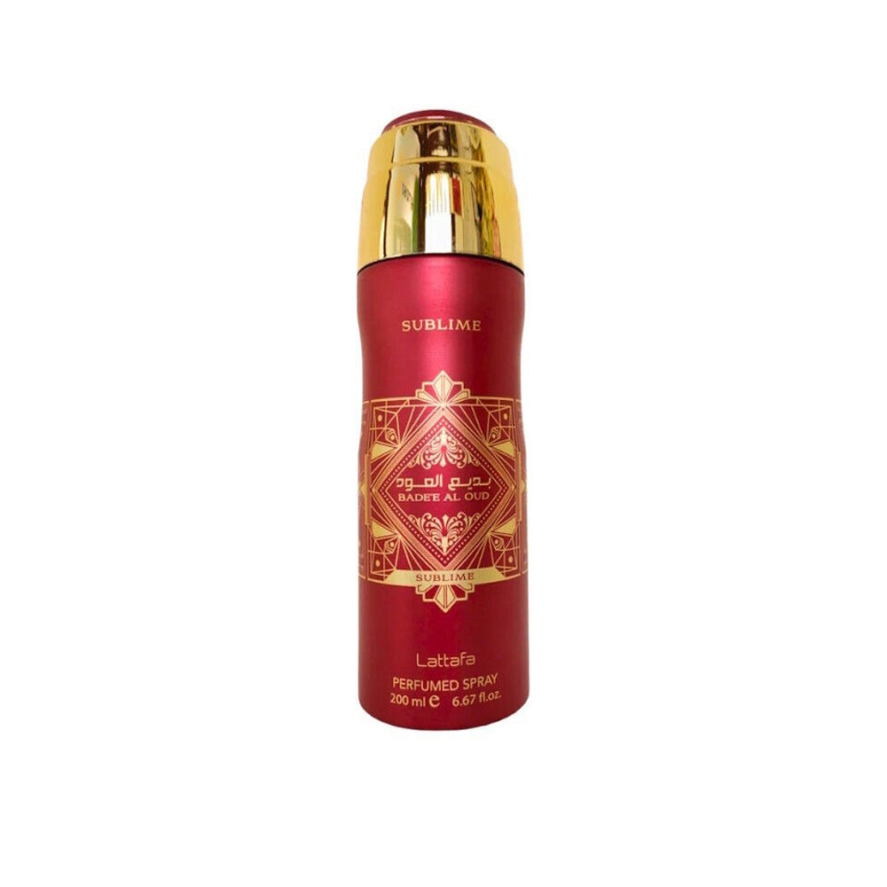 Lattafa Badee Al Oud Sublime Perfumed Deodorant Spray For Men 200 ML (PAQ 12 UNITS )