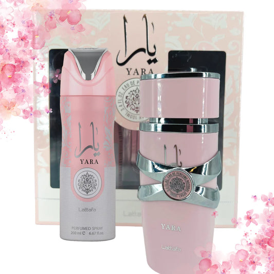 YARA 2 PIECE GIFT SET |YARA EDP-100ML & PERFUMED SPRAY 200ML| BY LATTAFA
