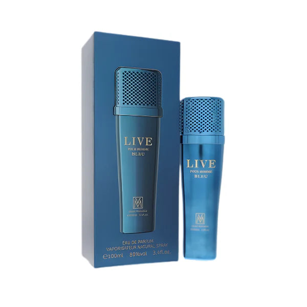 (DAMAGED NAYLO)Victor Manuelle Live Bleu by Victor Manuelle Eau De Parfum Spray 3.4 oz for Meno
