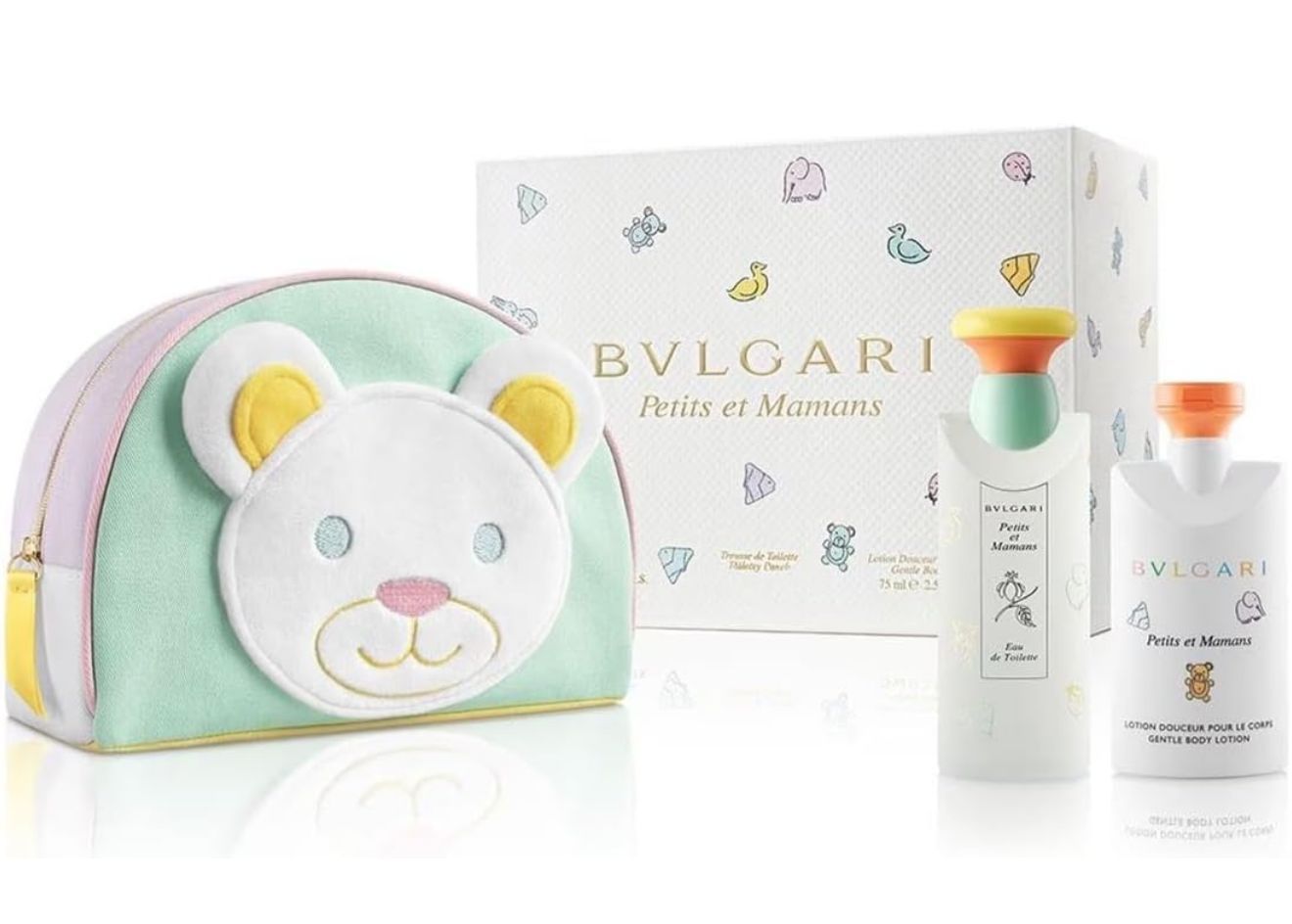 Bvlgari Petit Et Maman 3 Piece Eau de Toilette Lotion & Pouch Set