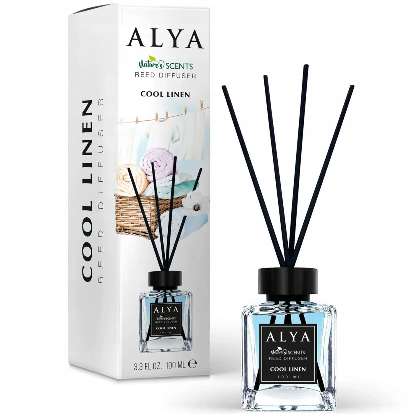 Alya  Nature's Scents Reed Diffuser Cool Linen - 100 ml