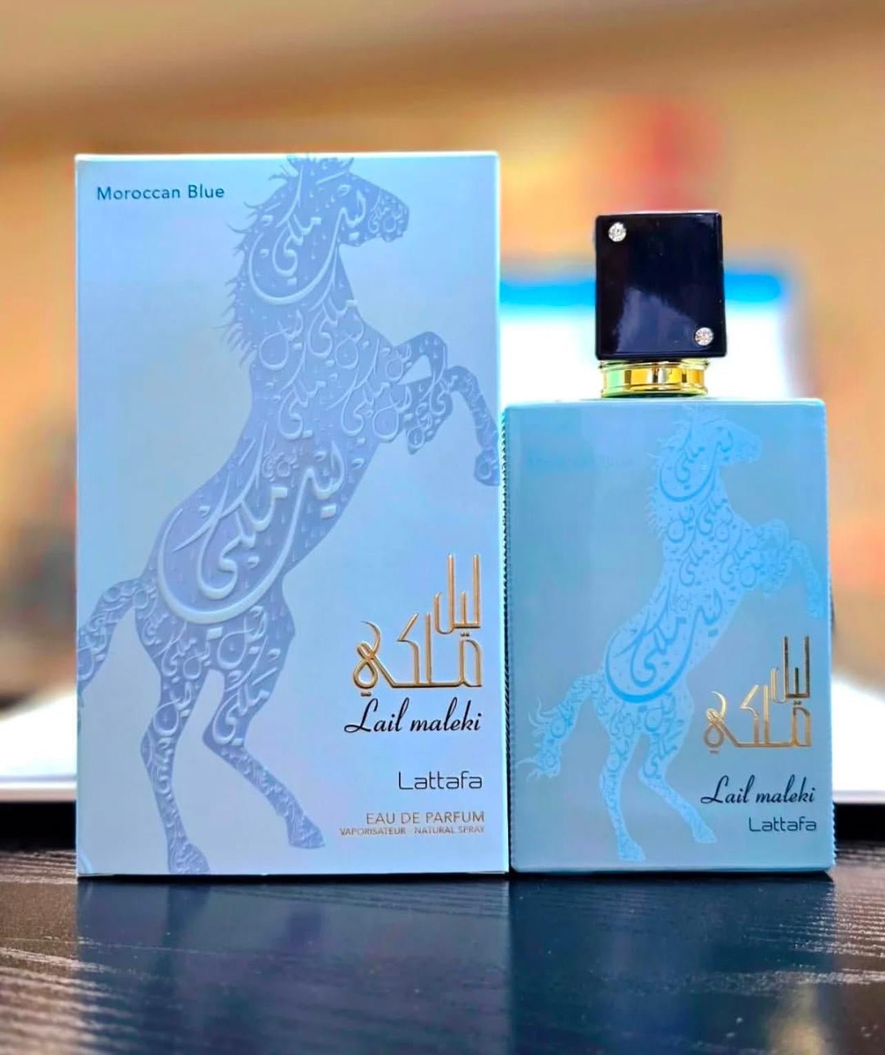 Lail Maleki Moroccan Blue Eau De Parfum Spray 100ML (3.4 OZ) De Lattafa - Crist Fragances