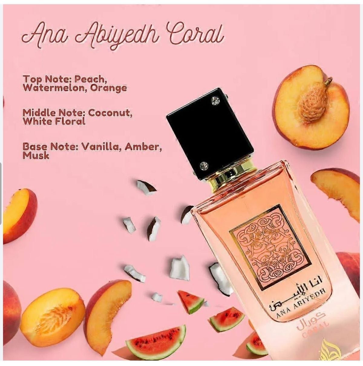 Lattafa Ana Abiyedh Coral Eau de Parfum - Crist Fragances