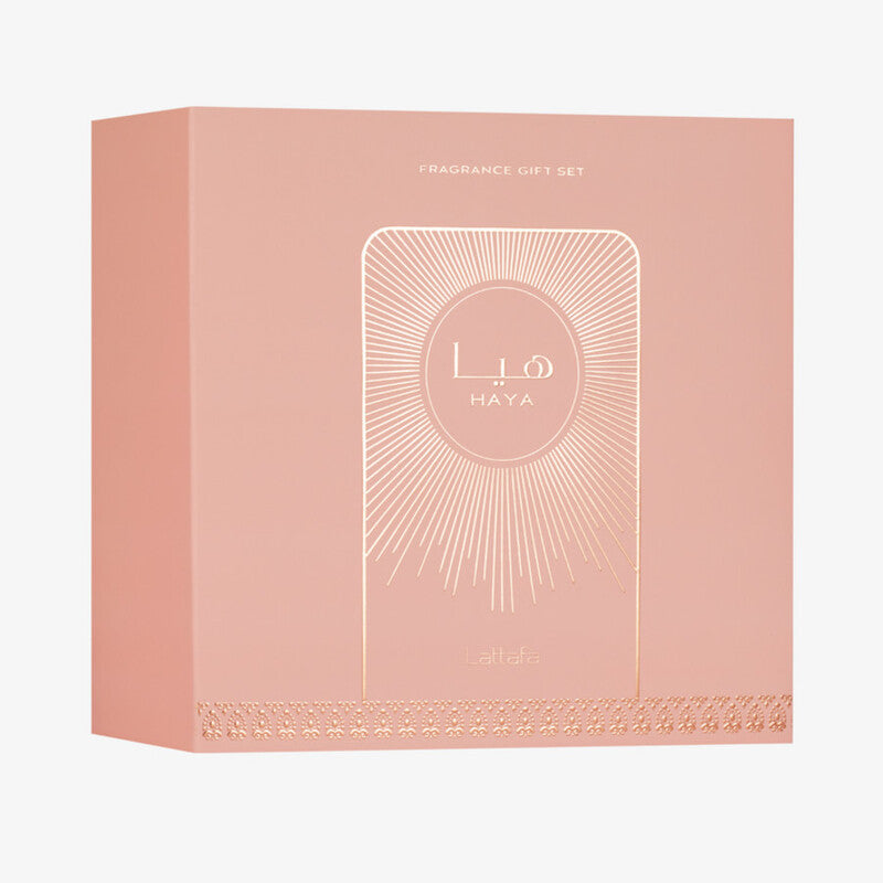 Lattafa Ladies Haya 3pcs EDP Gift Set