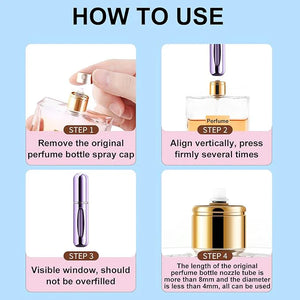 5 Pack Mini Refillable 5ml/0.2oz