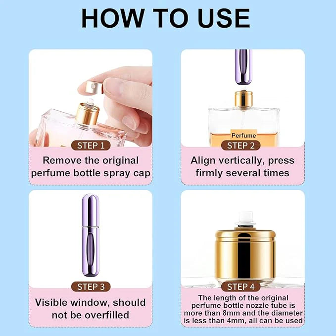 5 Pack Mini Refillable 5ml/0.2oz