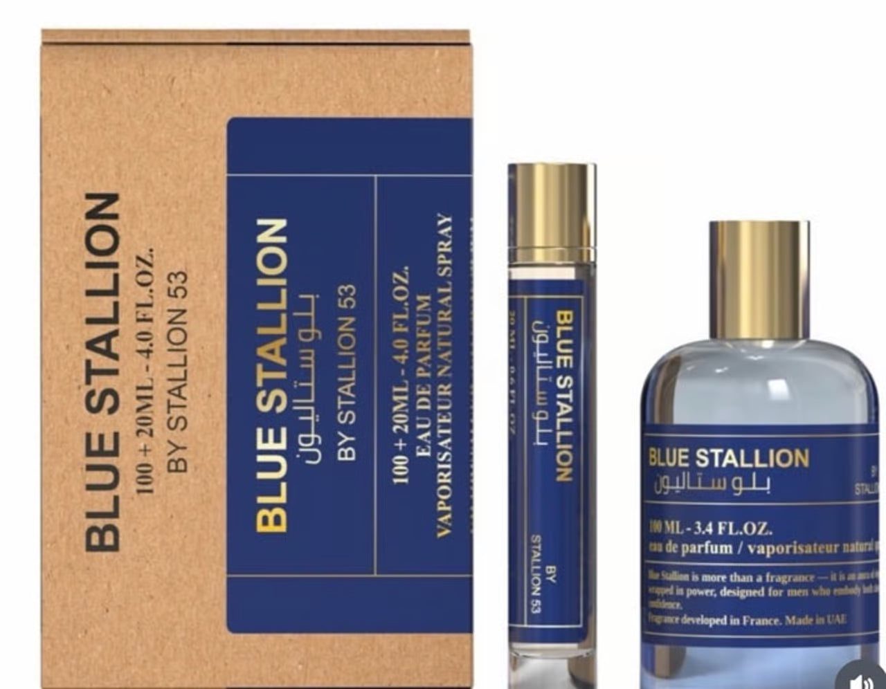 BLUE BY STALLION 53 MEN EDP - 100 Ml + 20 Ml (3,40 Oz) Dy Emper