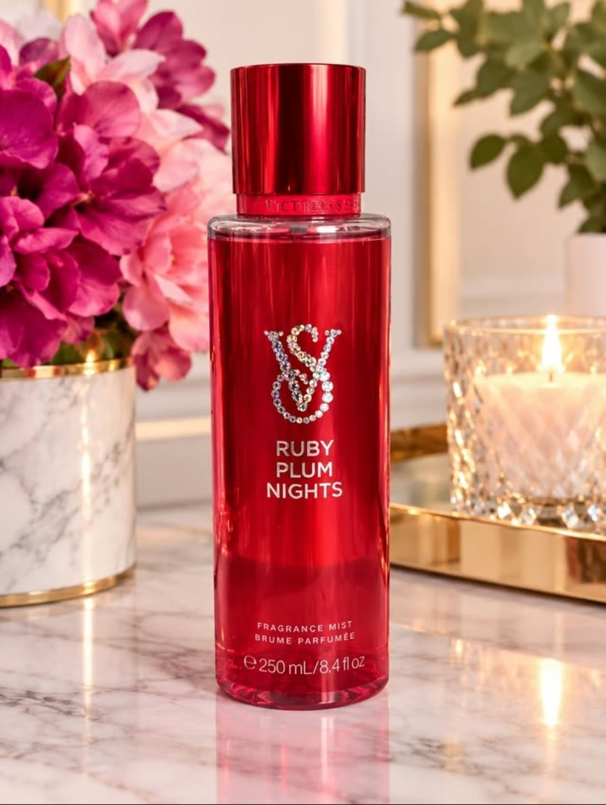 Victoria's Secret New Ruby Plum Nights Fragrance Mist 8.4 Fl Oz (NO BOX)