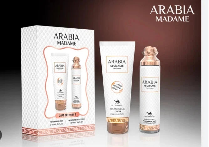 Arabia Madame Gift Set 2 In 1 Moistursing Lotion Frangance Mist 250ml