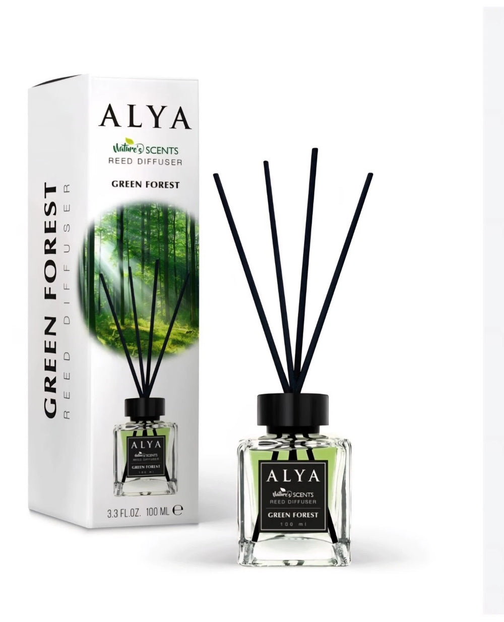 ALYA Reed Diffuser Green Forest Scent 100ml Long Lasting