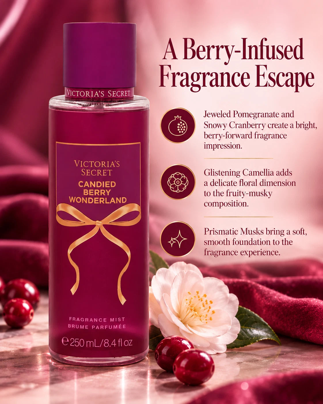 Victoria's Secret Candied Berry Wonderland Bliss Fragrance Mist 27091232