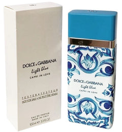 (TESTER )Dolce and Gabbana Light Blue Capri In Love EDP Spray for Women 3.4oz