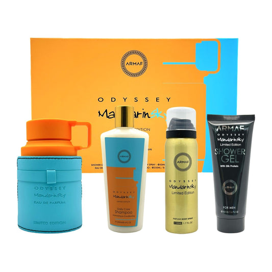 Set Gift Set MS - ARMAF ODYSSEY MANDARIN 3.4 - 4PC🤭 - Crist Fragances
